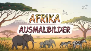 Gmalt Afrika Vorschaubild. Verschiedenste Afrika Malvorlagen und Afrika Ausmalbilder für Jung und Alt