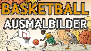 Gmalt Basketball Vorschaubild. Verschiedenste Basketball Malvorlagen und Basketball Ausmalbilder für Jung und Alt