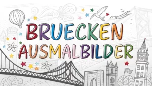 Gmalt Brücken Vorschaubild. Verschiedenste Brücken Malvorlagen und Brücken Ausmalbilder für Jung und Alt