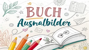 Gmalt Buch Vorschaubild. Verschiedenste Buch Malvorlagen und Buch Ausmalbilder für Jung und Alt