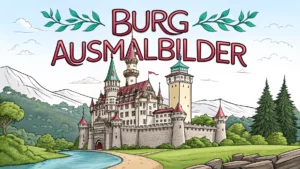 Gmalt Burg Vorschaubild. Verschiedenste Burg Malvorlagen und Burg Ausmalbilder für Jung und Alt