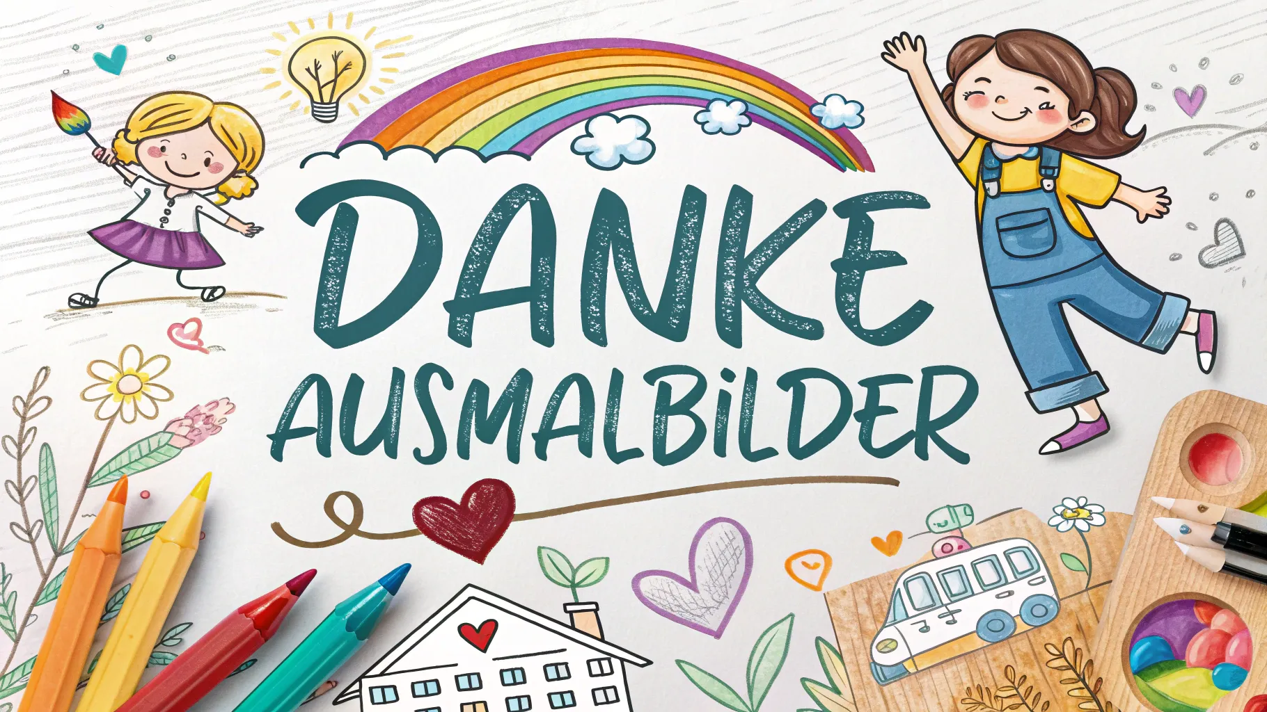 8 kostenlose Danke Ausmalbilder zum Ausdrucken | Gratis