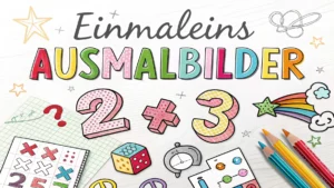 Gmalt Einmaleins Vorschaubild. Verschiedenste Einmaleins Malvorlagen und Einmaleins Ausmalbilder für Jung und Alt