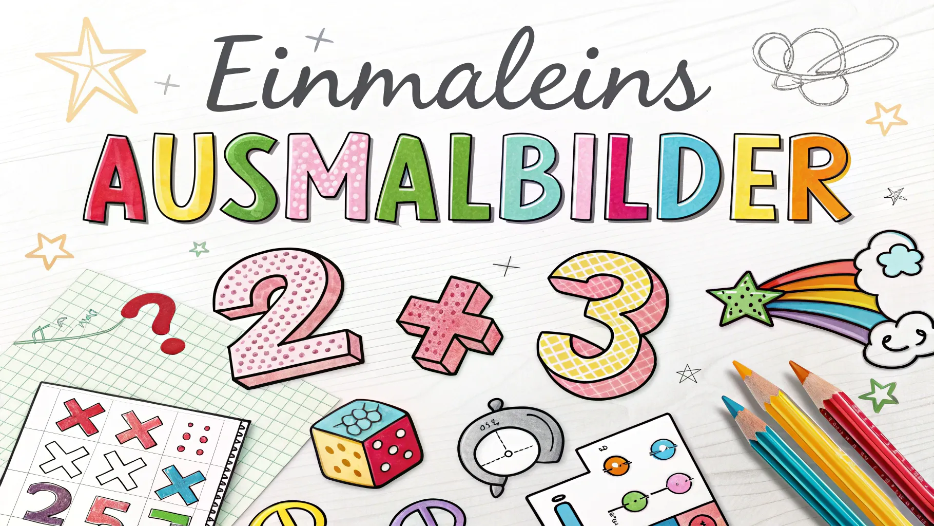 6 kostenlose Einmaleins Ausmalbilder zum Ausdrucken | Gratis