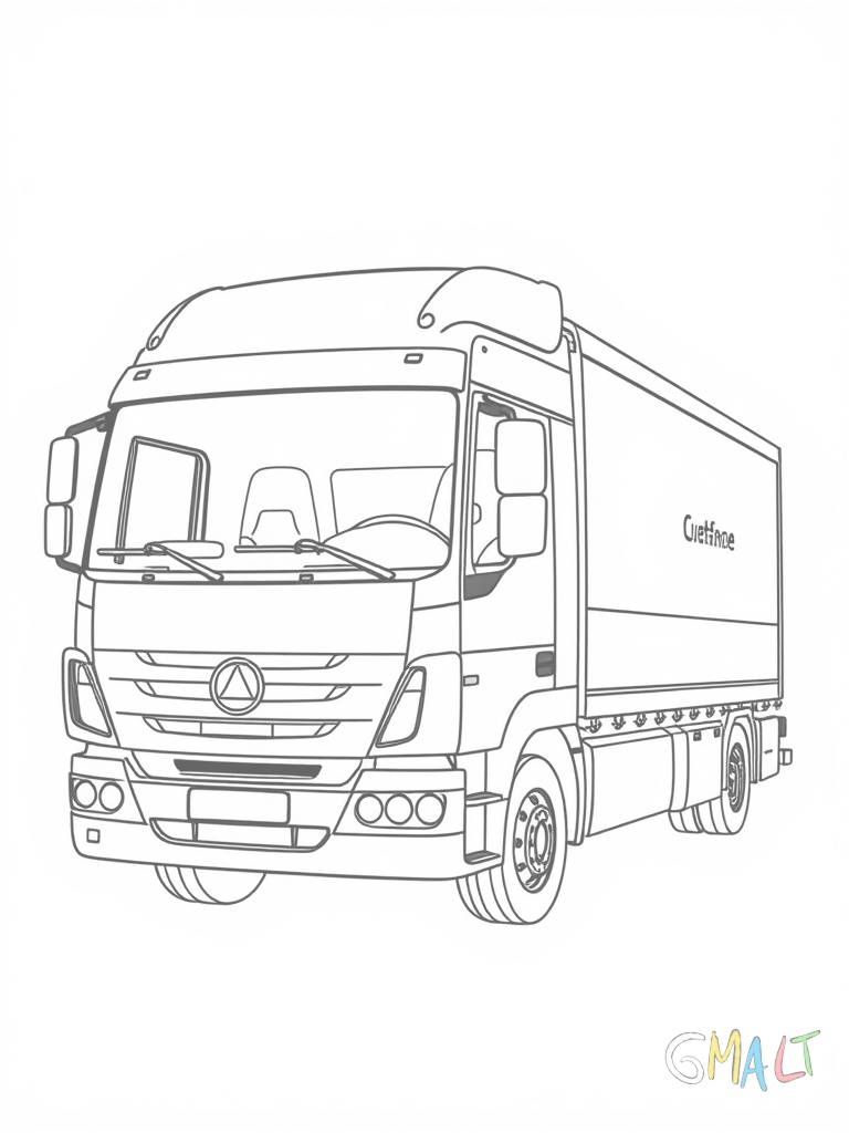 Ein großer gelber Abschleppwagen mit ausgefahrener Hebebühne steht von der Seite gesehen. Die Fahrerkabine ist leer und die Türen sind geschlossen. Auf der Seite ist ein einfaches Firmenlogo zu sehen.