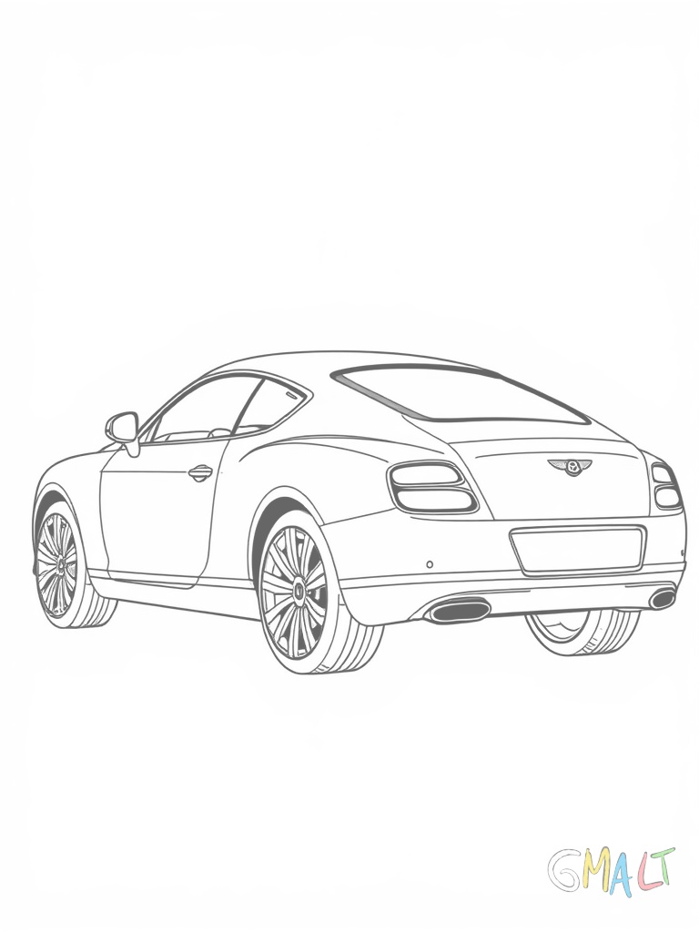 Ein klassischer Bentley Continental GT von der Seite. Das elegante Coupé zeigt seine charakteristische lange Motorhaube und geschwungene Seitenlinie. Die großen Räder und der markante Kühlergrill sind deutlich zu erkennen.
