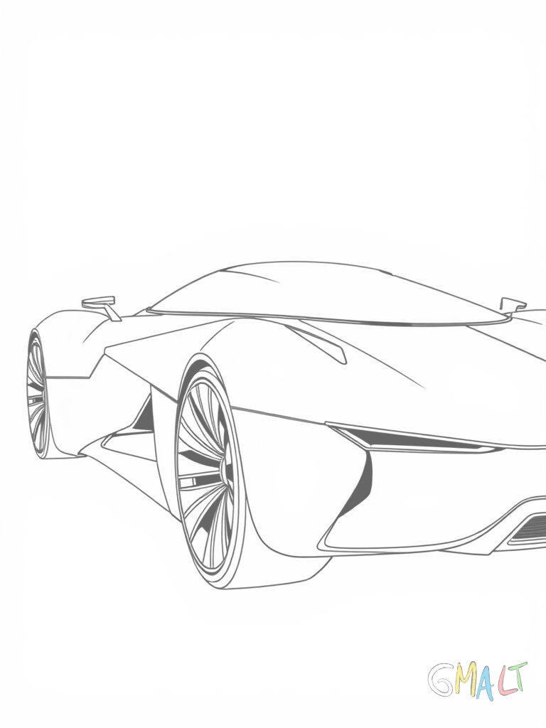 Ein Jaguar C-X75 Konzeptfahrzeug in futuristischem Design von schräg vorne. Die extrem flache Windschutzscheibe und die geschwungenen Lufteinlässe prägen die Form. Die Räder haben einen besonders großen Durchmesser.