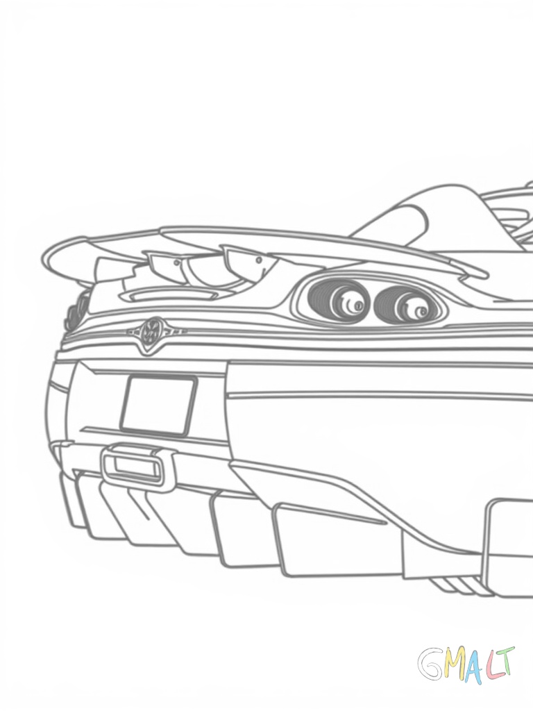 Ein Koenigsegg Regera von hinten mit aktivem Heckspoiler. Die breiten Hinterreifen und die zentral positionierte Auspuffanlage sind deutlich zu sehen. Die LED-Rückleuchten bilden ein charakteristisches Muster.