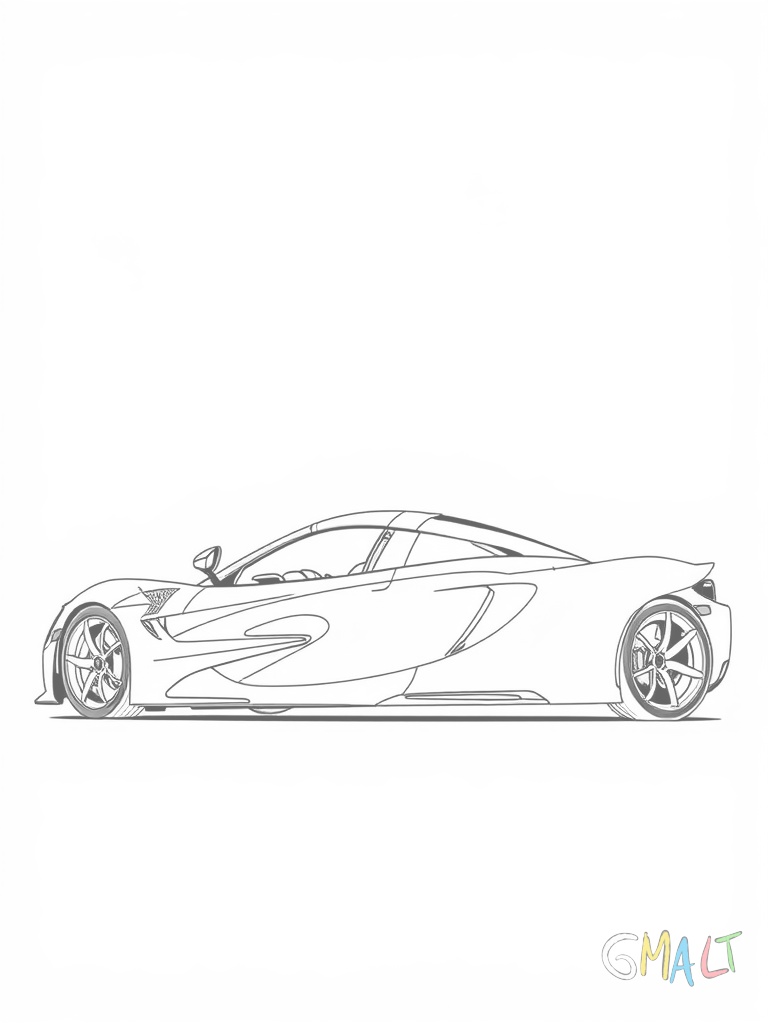 Ein McLaren Speedtail in stromlinienförmiger Form von der Seite. Die lang gezogene Heckpartie und die verschlossenen Vorderräder zeigen die besondere Aerodynamik.