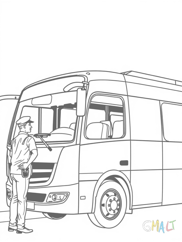 Ein Mercedes Reisebus von der Seite mit großen Fenstern und geöffneter Gepäckraumklappe. Ein Fahrer steht neben der Bustür.