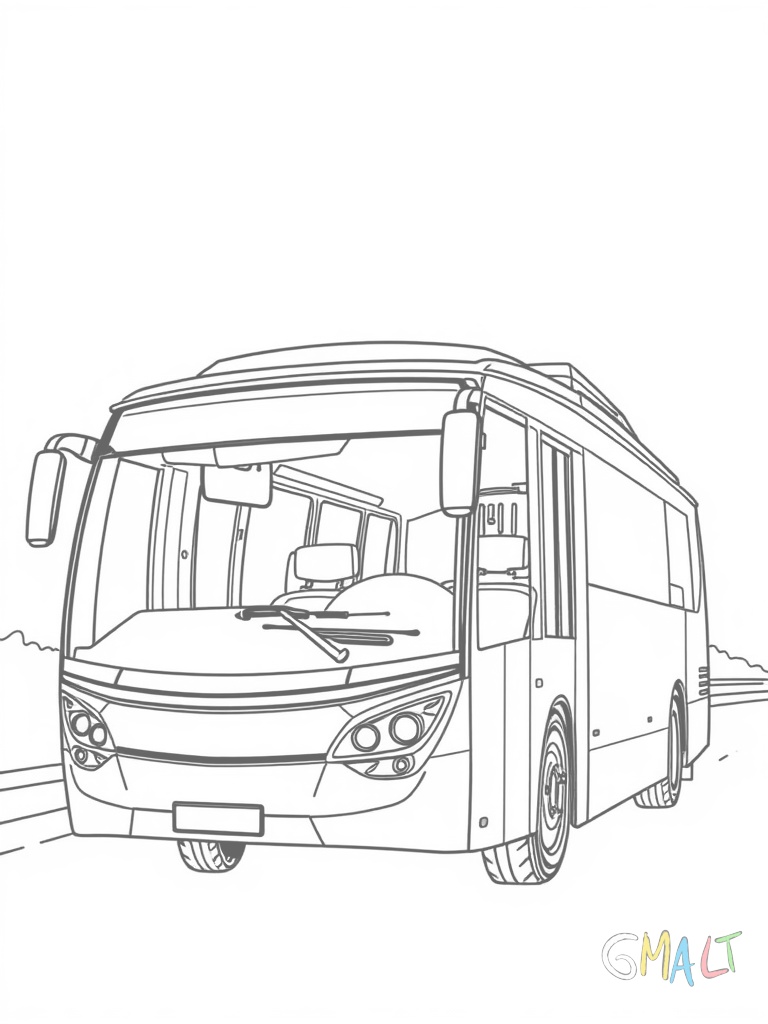 Ein Panoramabus mit großer Glasfront und Glasdach. Die erhöhten Sitze sind durch die Fenster zu erkennen und eine Dachluke ist leicht geöffnet.