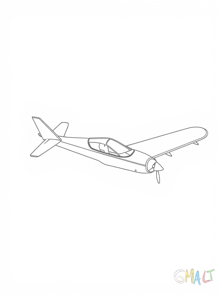 Ein Modellflugzeug schwebt in der Luft. Die Fernsteuerungsantenne ist sichtbar am unteren Bildrand.