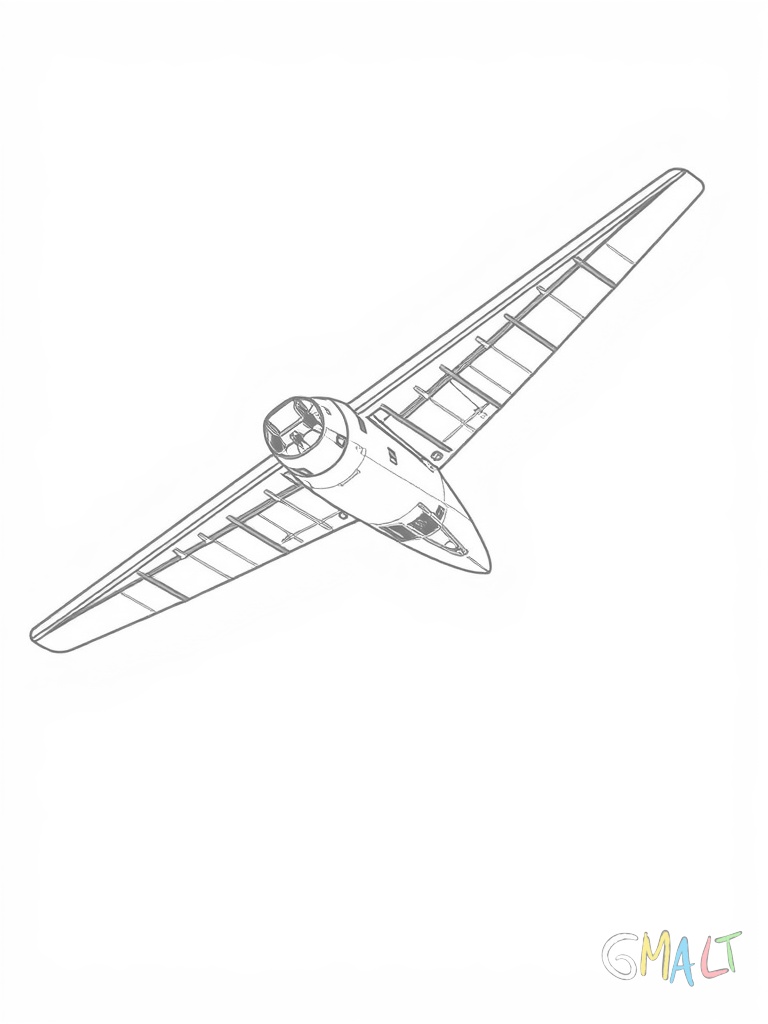Ein Segelflieger gleitet durch die Luft. Die langen schlanken Tragflächen sind leicht nach oben gebogen.