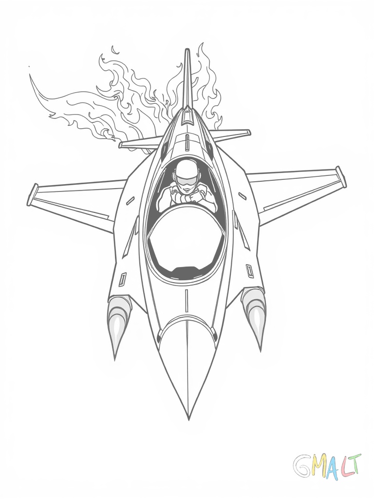 Ein schlankes Rennraumschiff mit aerodynamischer Form und spitzen Flügeln fliegt ein Wendemanöver. Aus den Düsen kommen blaue Flammen. Der Pilot ist durch die getönte Cockpitscheibe zu erkennen.