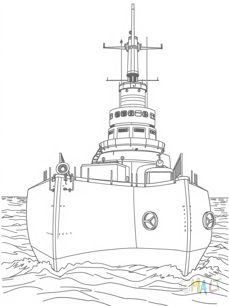 Ein historisches U-Boot aus dem ersten Weltkrieg mit vielen Nieten an der Außenhaut. Der Turm ist deutlich kleiner als bei modernen Booten.