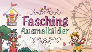 Gmalt Fasching Vorschaubild. Verschiedenste Fasching Malvorlagen und Fasching Ausmalbilder für Jung und Alt