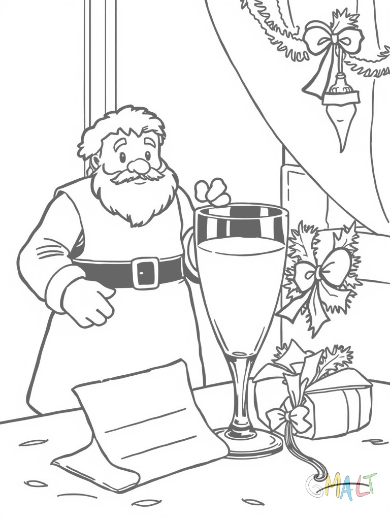 Ein Teller mit Plätzchen steht neben einem Glas Milch. Daneben liegt ein Brief an den Weihnachtsmann.