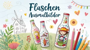 Gmalt Flaschen Vorschaubild. Verschiedenste Flaschen Malvorlagen und Flaschen Ausmalbilder für Jung und Alt