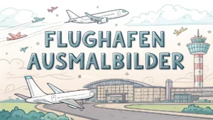 Gmalt Flughafen Vorschaubild. Verschiedenste Flughafen Malvorlagen und Flughafen Ausmalbilder für Jung und Alt