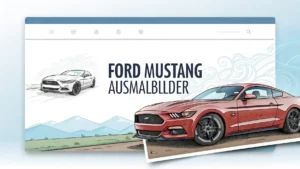 Gmalt Ford Mustang Vorschaubild. Verschiedenste Ford Mustang Malvorlagen und Ford Mustang Ausmalbilder für Jung und Alt