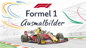 Gmalt Formel 1 Vorschaubild. Verschiedenste Formel 1 Malvorlagen und Formel 1 Ausmalbilder für Jung und Alt