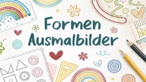 Gmalt Formen Vorschaubild. Verschiedenste Formen Malvorlagen und Formen Ausmalbilder für Jung und Alt