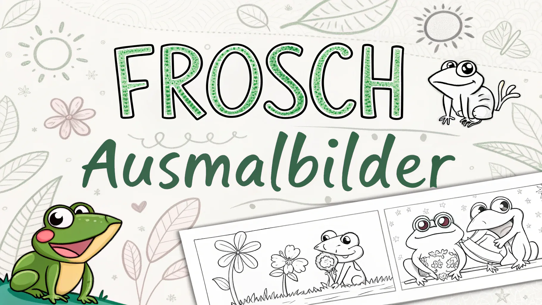 12 kostenlose Frosch Ausmalbilder zum Ausdrucken | Gratis