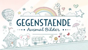 Gmalt Gegenstände Vorschaubild. Verschiedenste Gegenstände Malvorlagen und Gegenstände Ausmalbilder für Jung und Alt