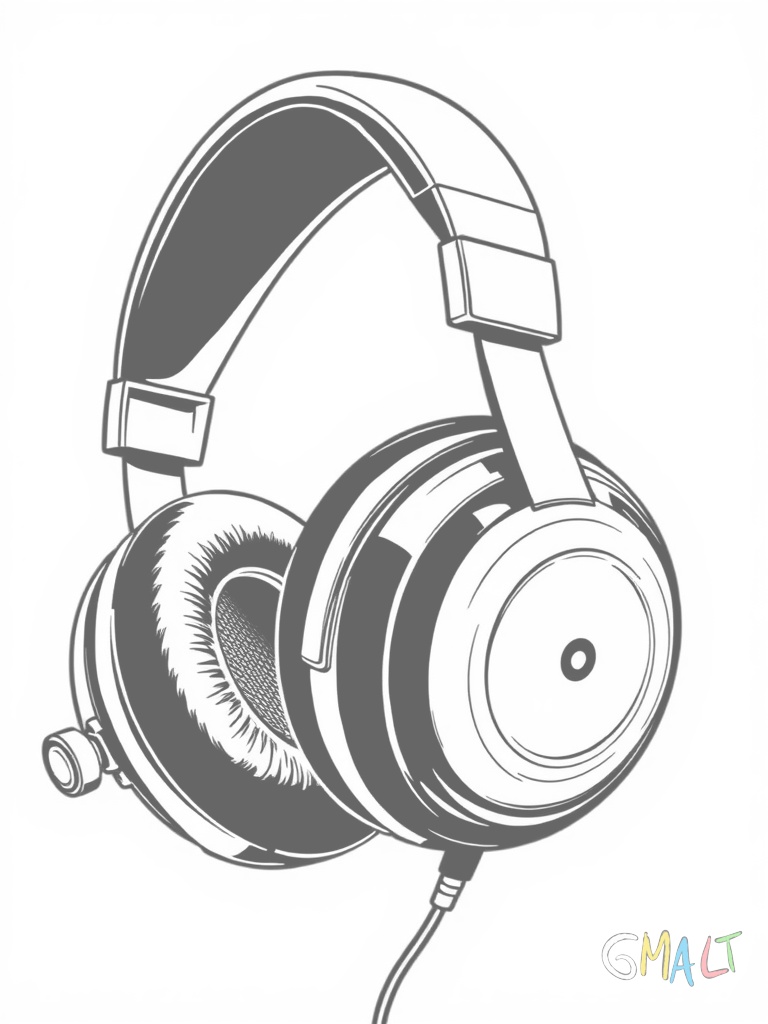 Ein kabelloses Headset mit großen gepolsterten Ohrmuscheln. Der verstellbare Mikrofonarm zeigt nach unten. Der Kopfbügel ist breit und leicht gebogen.