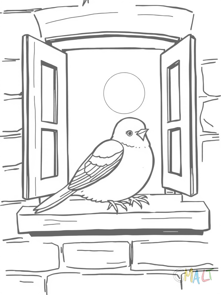 Ein Hufeisen liegt flach auf einer schmalen Fensterbank. Durch das angedeutete Fenster scheint die Sonne und wirft einen einfachen Schatten.