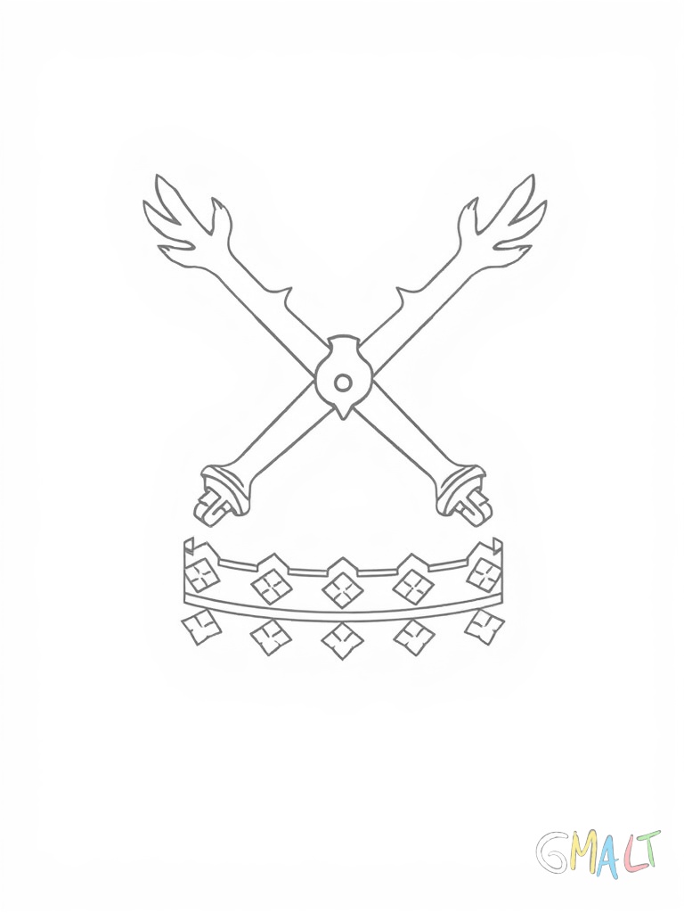 Eine robuste Wikingerkrone mit vier eckigen Zacken und einfachen geometrischen Mustern am unteren Rand.