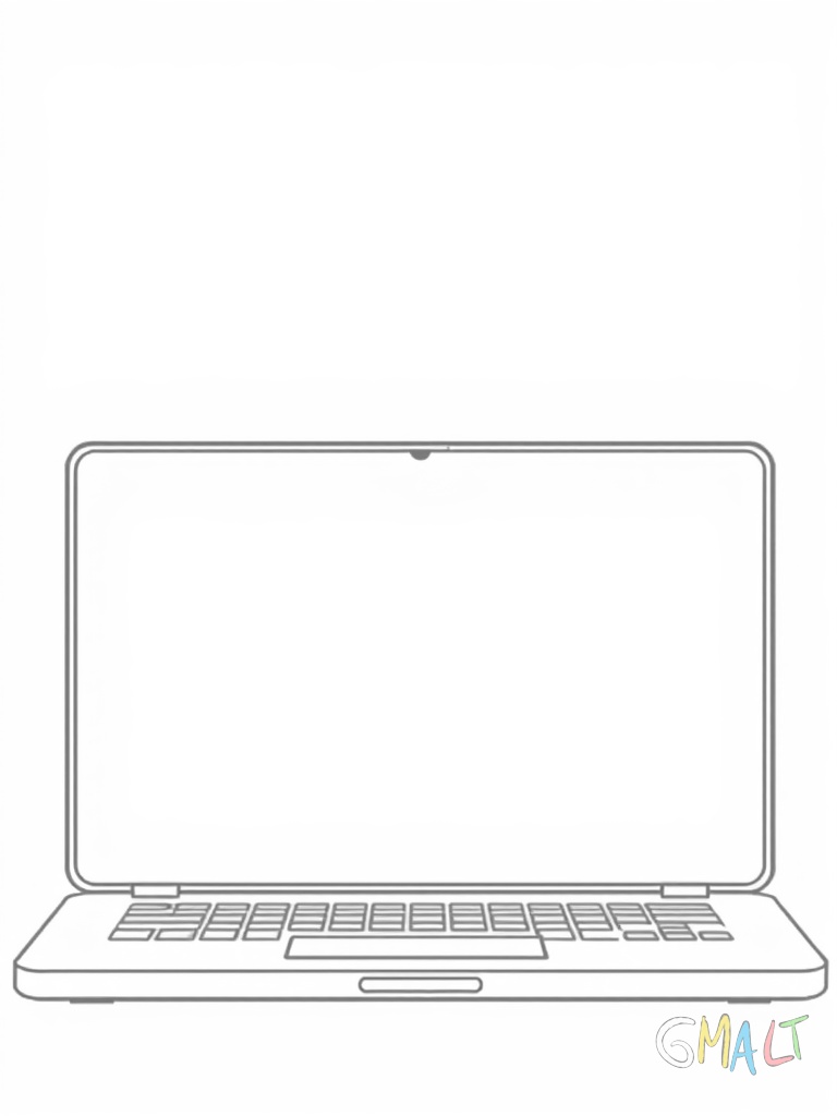Ein Laptop von vorne mit geöffnetem Bildschirm. Die Webcam ist oben in der Mitte zu sehen. Die Lautsprecher sind links und rechts neben der Tastatur.