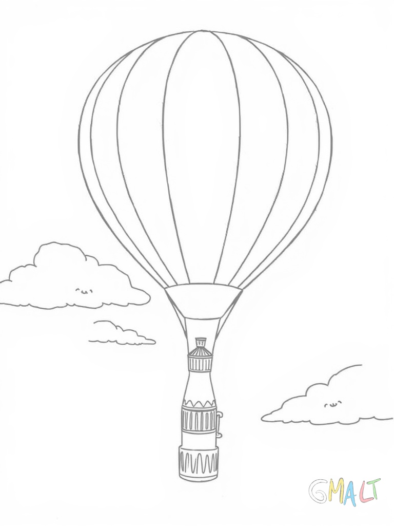 Ein großer herzförmiger roter Luftballon schwebt in der Mitte. An seiner Schnur baumelt eine kleine Schleife.