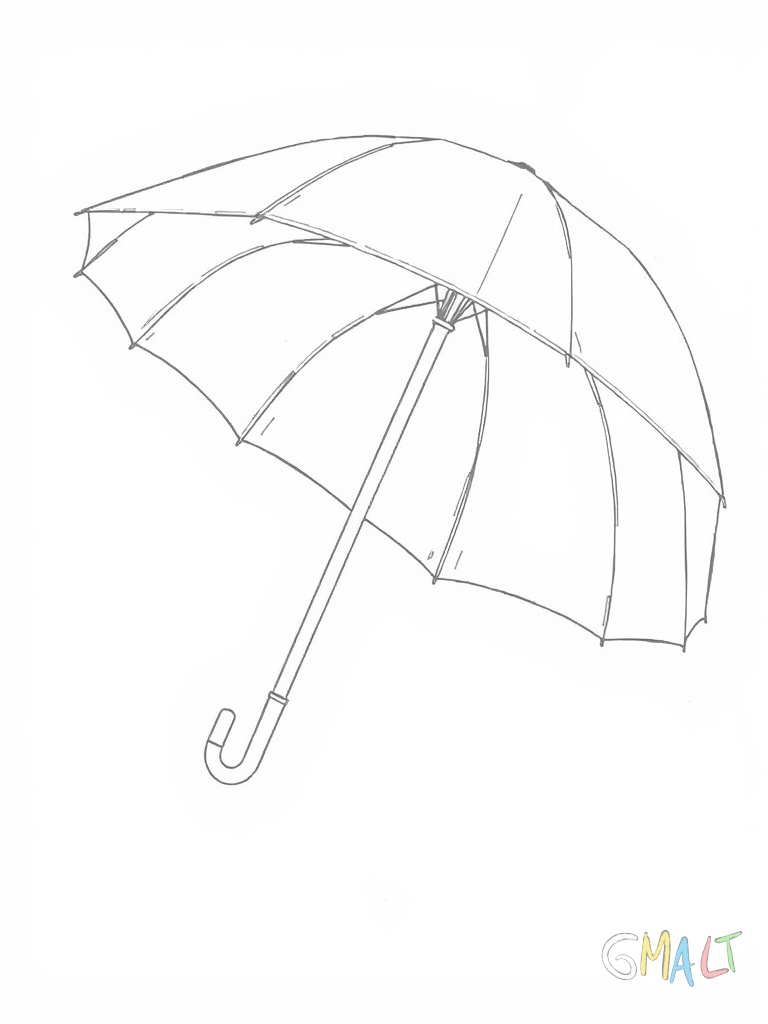 Ein transparenter Regenschirm mit verstärktem Rand. Der kuppelförmige Schirm ist aufgespannt und wird leicht von der Seite gezeigt sodass die gewölbte Form erkennbar ist.