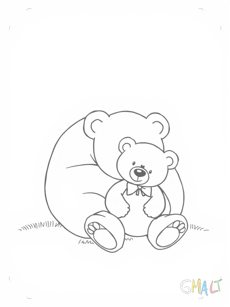 Ein großer runder Babyschnuller mit hellblauem Schild liegt in der Bildmitte. Der Saugaufsatz zeigt nach rechts. Ein niedlicher Teddybär ist auf dem Schild aufgedruckt.