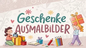 Gmalt Geschenke Vorschaubild. Verschiedenste Geschenke Malvorlagen und Geschenke Ausmalbilder für Jung und Alt
