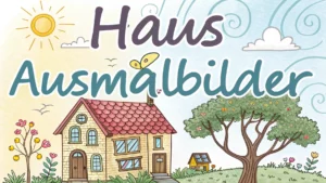 Gmalt Haus Vorschaubild. Verschiedenste Haus Malvorlagen und Haus Ausmalbilder für Jung und Alt
