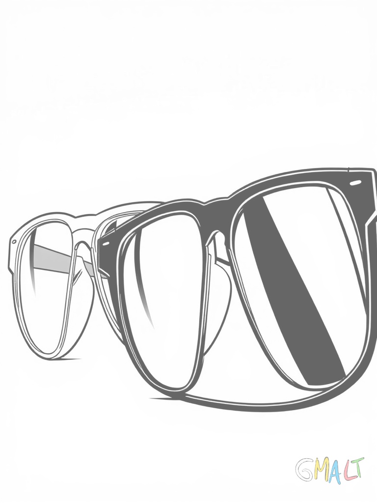 Zwei große 3D-Brillen liegen nebeneinander. Die linke Brille hat rote und blaue Gläser die rechte hat moderne schwarze Gläser. Beide Brillen haben breite Bügel.