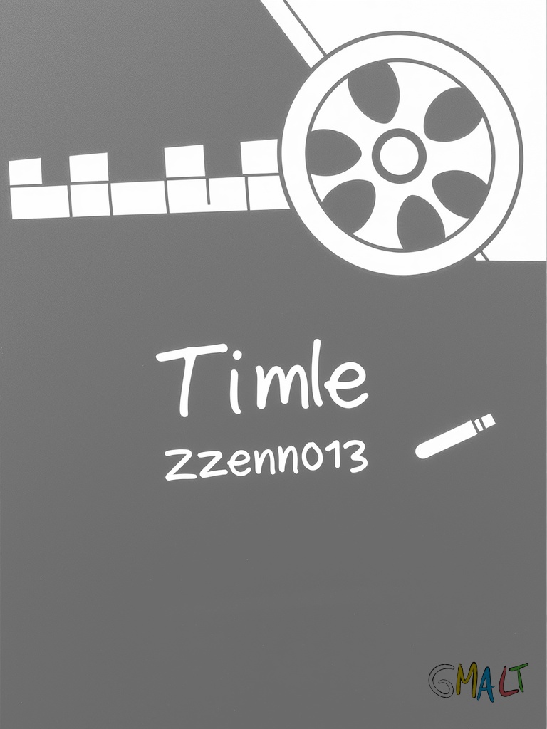 Eine Filmklappe ist halb geöffnet in der Bildmitte zu sehen. Auf der schwarzen Tafel sind weiße Linien für Titel und Szennummer. Der Griff zeigt nach rechts.