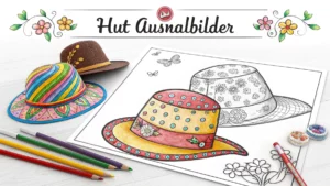 Gmalt Hut Vorschaubild. Verschiedenste Hut Malvorlagen und Hut Ausmalbilder für Jung und Alt