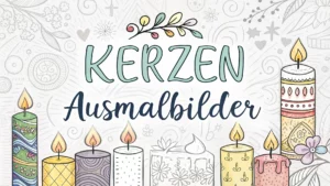 Gmalt Kerzen Vorschaubild. Verschiedenste Kerzen Malvorlagen und Kerzen Ausmalbilder für Jung und Alt