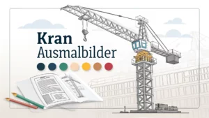 Gmalt Kran Vorschaubild. Verschiedenste Kran Malvorlagen und Kran Ausmalbilder für Jung und Alt