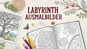 Gmalt Labyrinth Vorschaubild. Verschiedenste Labyrinth Malvorlagen und Labyrinth Ausmalbilder für Jung und Alt