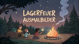 Gmalt Lagerfeuer Vorschaubild. Verschiedenste Lagerfeuer Malvorlagen und Lagerfeuer Ausmalbilder für Jung und Alt