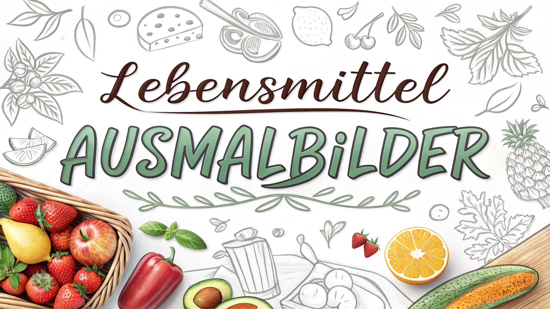 8 kostenlose Lebensmittel Ausmalbilder zum Ausdrucken | Gratis