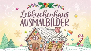 Gmalt Lebkuchenhaus Vorschaubild. Verschiedenste Lebkuchenhaus Malvorlagen und Lebkuchenhaus Ausmalbilder für Jung und Alt