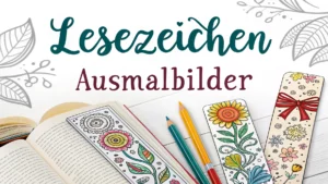Gmalt Lesezeichen Vorschaubild. Verschiedenste Lesezeichen Malvorlagen und Lesezeichen Ausmalbilder für Jung und Alt