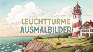 Gmalt Leuchttürme Vorschaubild. Verschiedenste Leuchttürme Malvorlagen und Leuchttürme Ausmalbilder für Jung und Alt