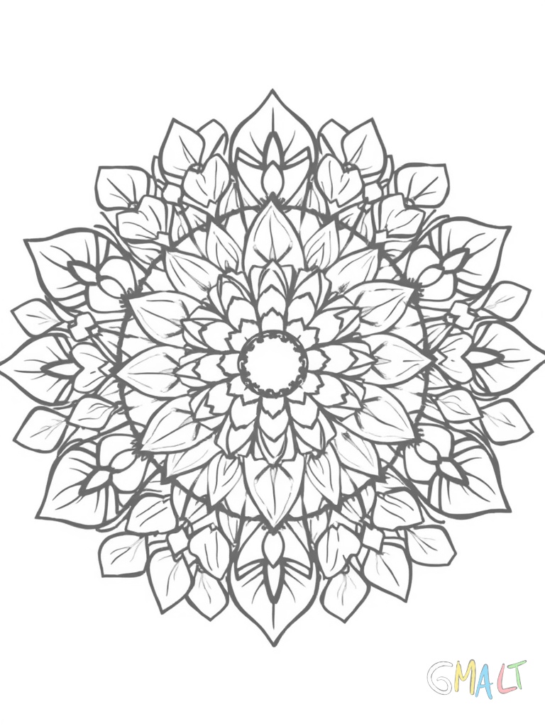 Ein rundes Mandala aus Pflanzen-Pokemon. Bisasam Bisaknosp und Bisaflor bilden drei konzentrische Kreise. Ihre Ranken und Blätter verbinden sich zu einem harmonischen Muster.