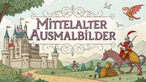 Gmalt Mittelalter Vorschaubild. Verschiedenste Mittelalter Malvorlagen und Mittelalter Ausmalbilder für Jung und Alt